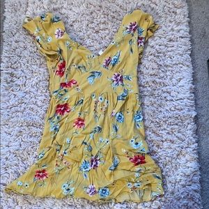 Yellow floral dress